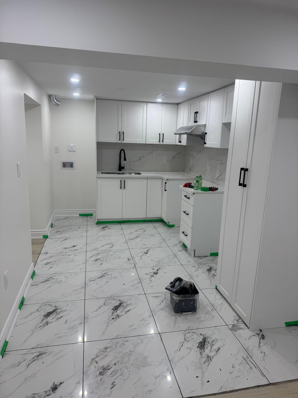Kitchen renovation wide view