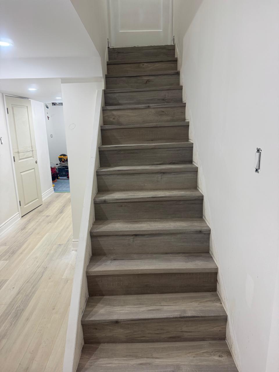 Staircase and flooring installation